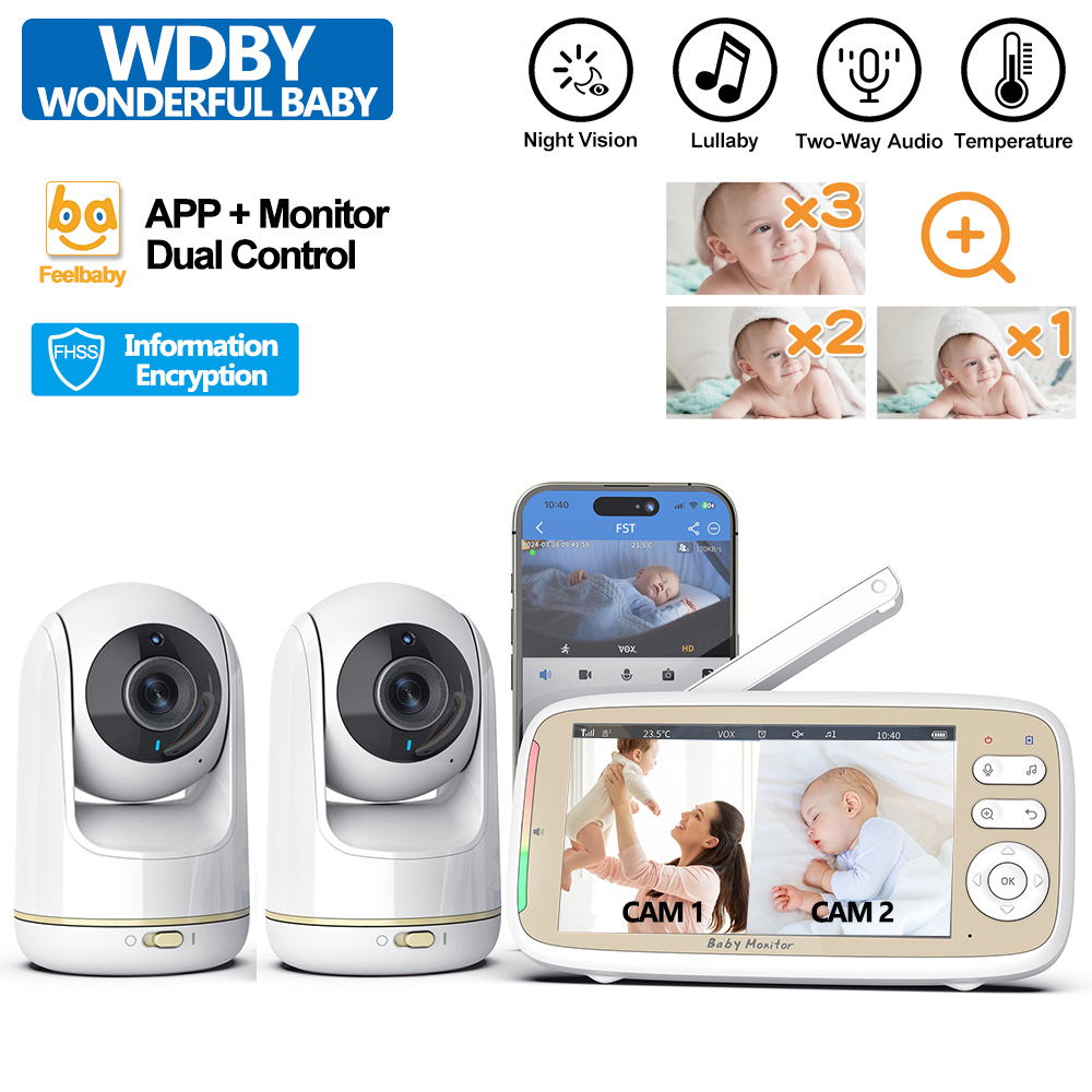 Music Audio Pro - VB803 PRO Baby Monitor,con 2pcs Zoom