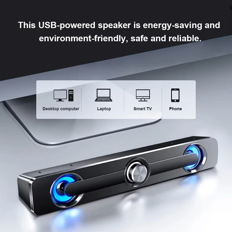 Audio Music Player Pc - Altavoz con cable, barra de sonido