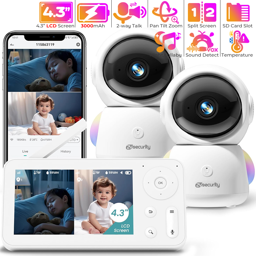 Monitor para Bebés 2K con 2 Cá - Audio Music Google reseña y precio