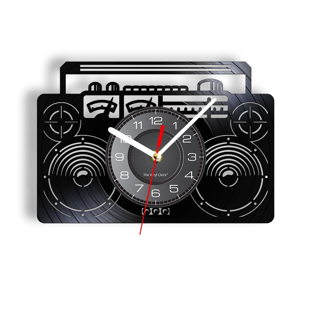 Boombox-Reloj de pared de vini - Audio And Music Separate reseña y precio