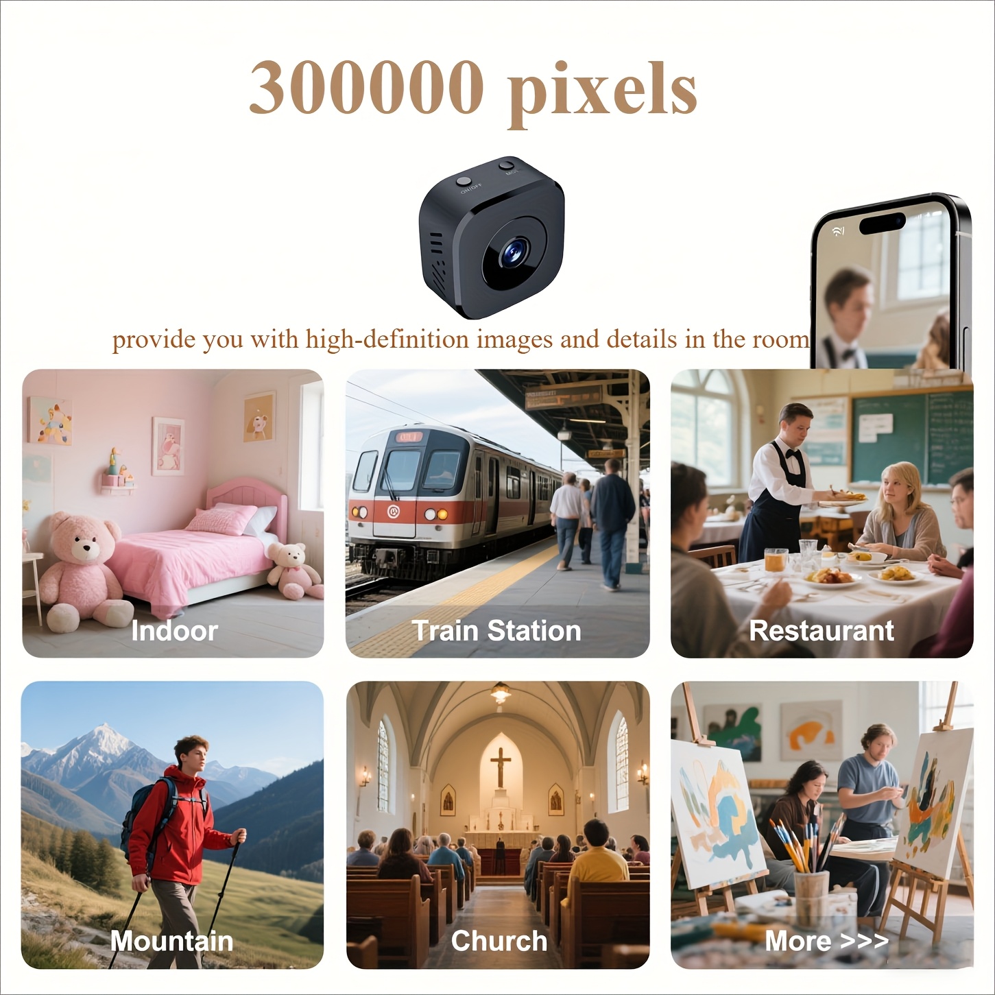 Mini cámara WiFi HD de 1080P,  - Audio Music Recording reseña y precio